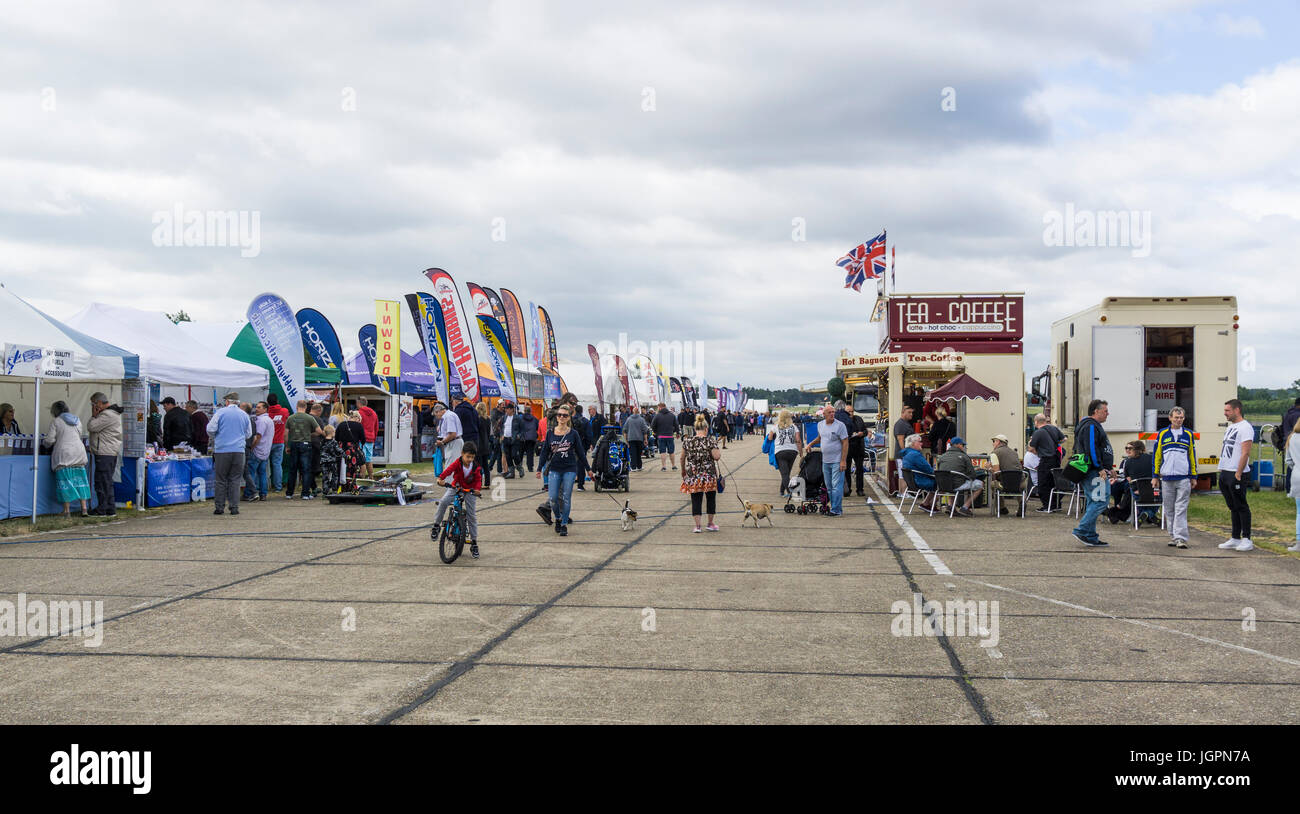 Blick auf Flügeln und Räder North Weald 2017 Stockfoto