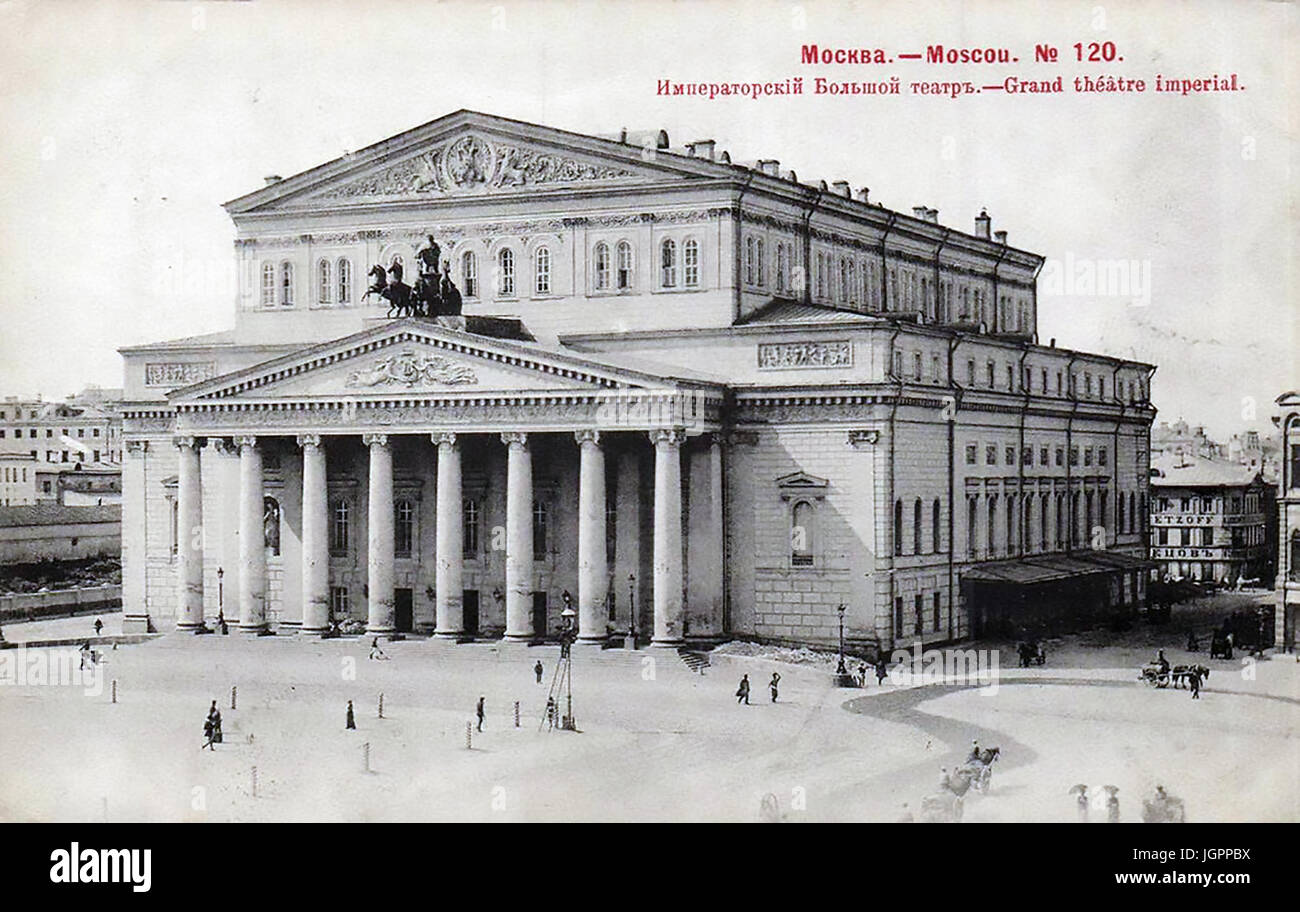 Bolschoi-Theater, Moskau, ca. 1905 nach der Rekonstruktion von Alberto Cavos Stockfoto