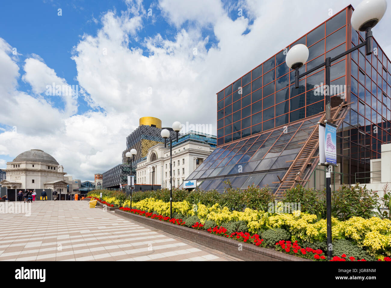 Blick auf den Centenary Square, Birmingham, England, Großbritannien Stockfoto