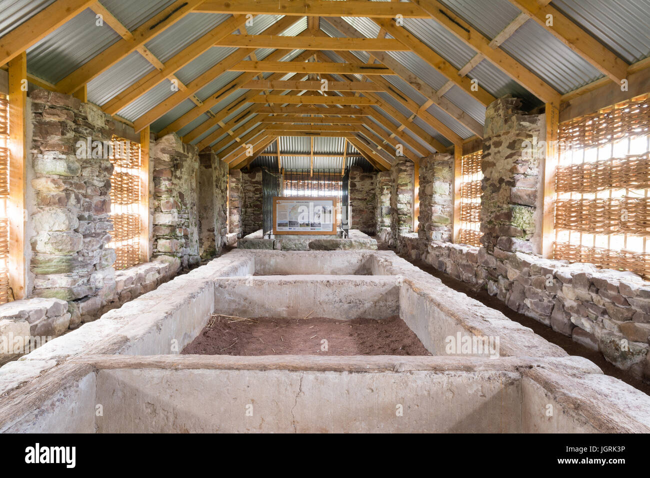 Hebridean Scheune - kürzlich renoviert - Applecross, Scotland, UK Stockfoto