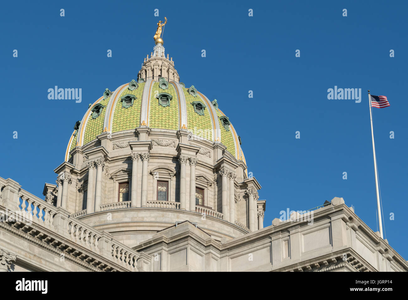 Kuppel des Pennsylvania State Capitol Gebäude Harrisburg, PA Stockfoto