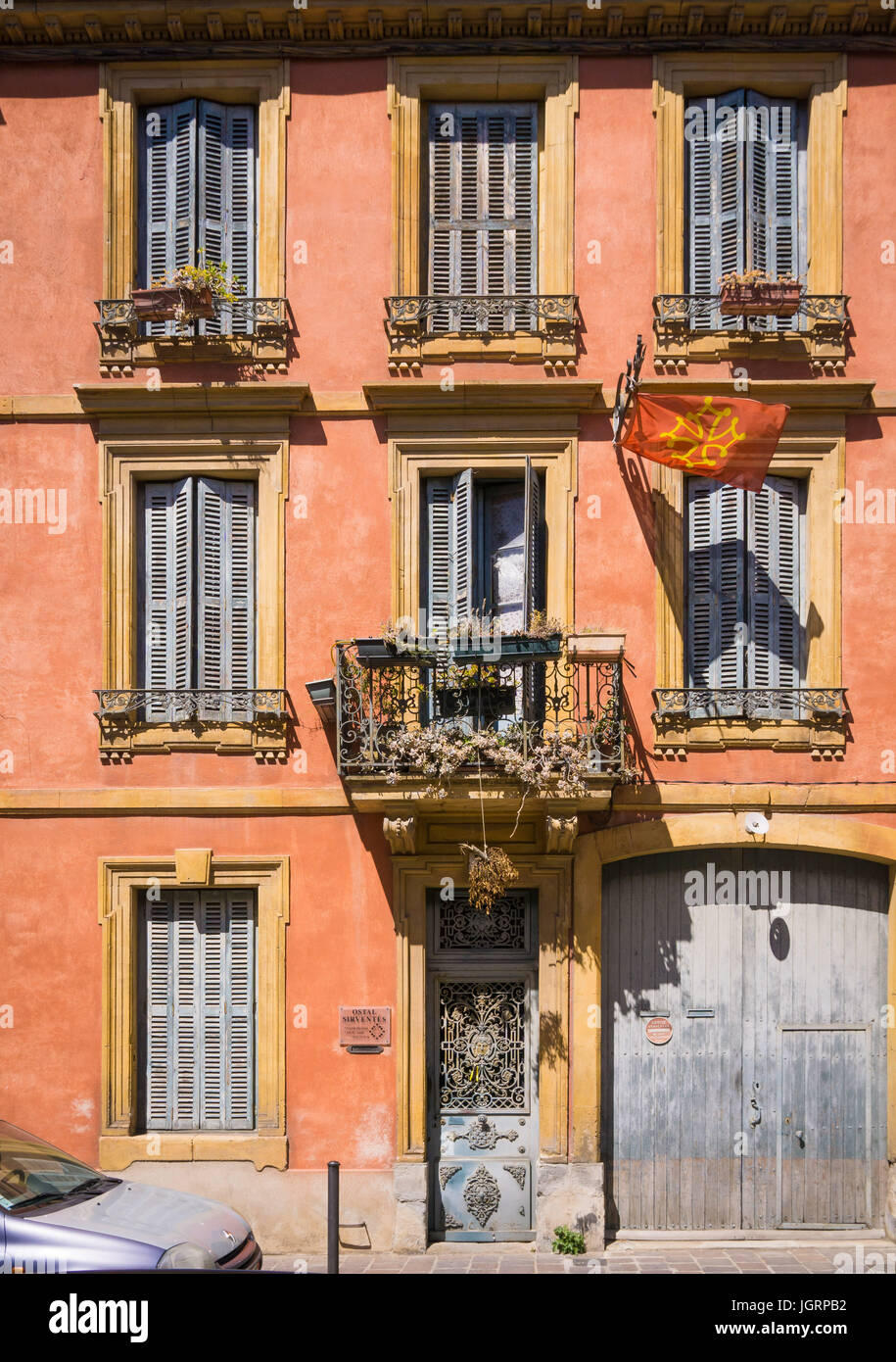 Eine glorreiche French House in Carcarsonne SW Frankreich Stockfoto