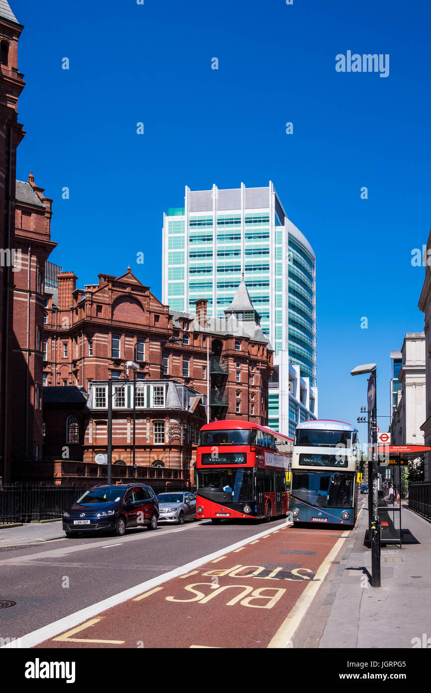 University College & University College Hospital in Gower Street, London, England, Großbritannien Stockfoto