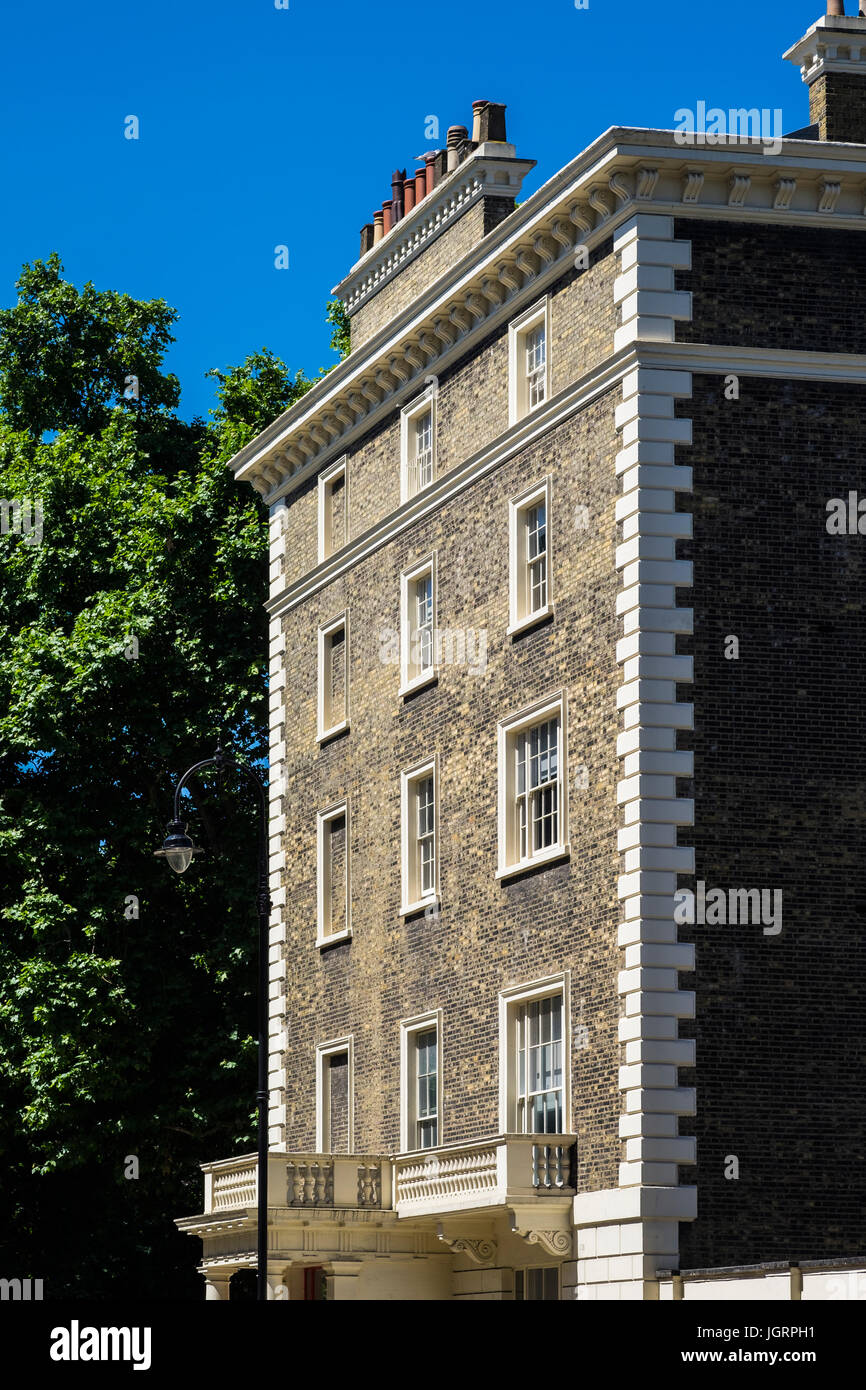 Stadthaus an der Ecke des Gordon Square, Bloomsbury, London, England, Vereinigtes Königreich Stockfoto