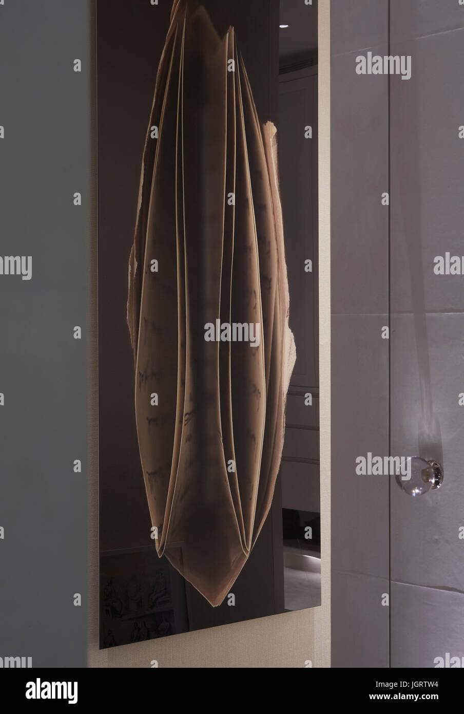 Kunst-Detail. Chelsea Embankment Apartment, London, Vereinigtes Königreich. Architekt: Foster Lomas, 2015. Stockfoto