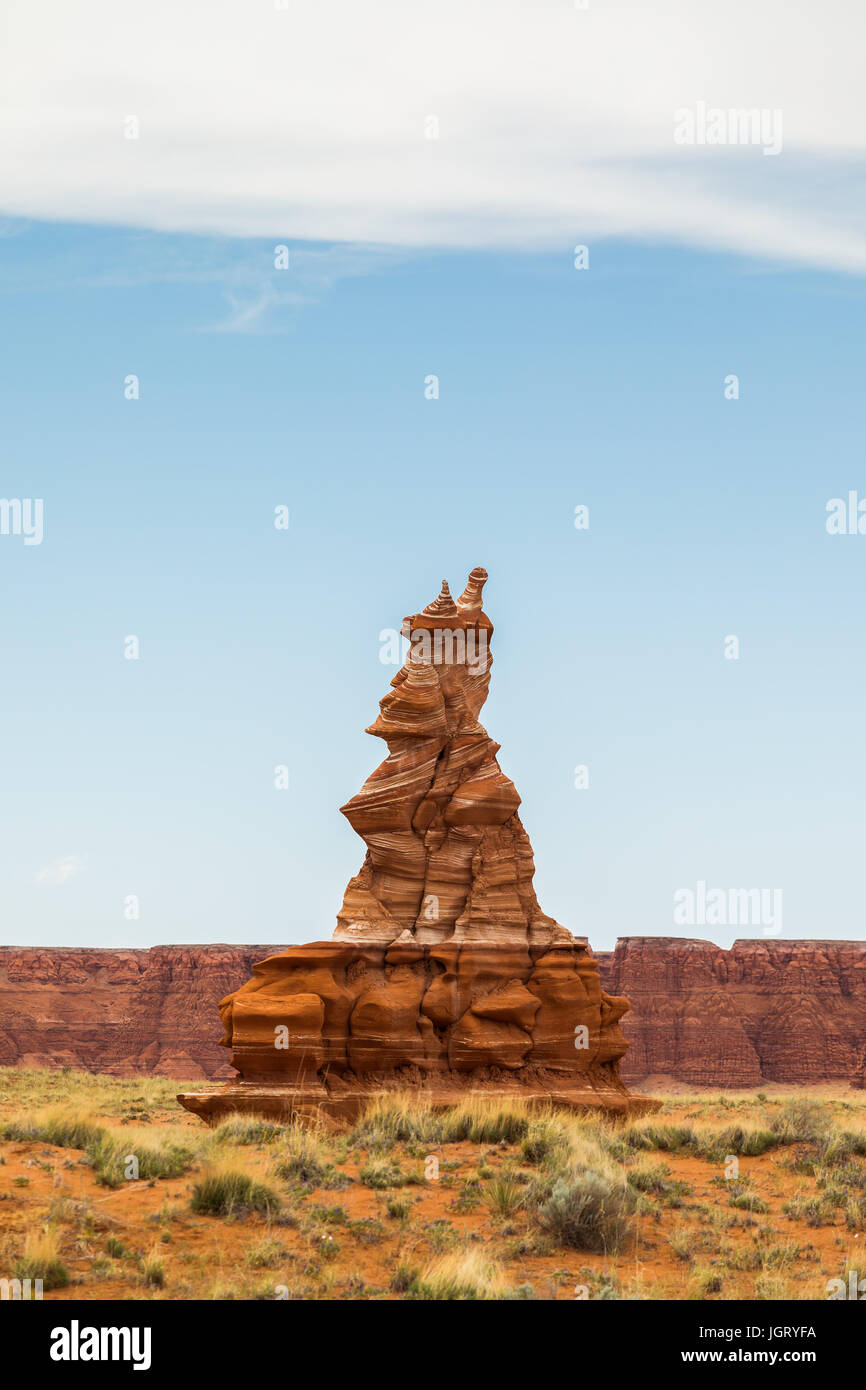 Die Hopi Clown. Moenave Sandstein, eine relativ weiche Sandstein-Schicht, die eignet sich gut, durch Erosion geformt wird. Arizona, USA Stockfoto