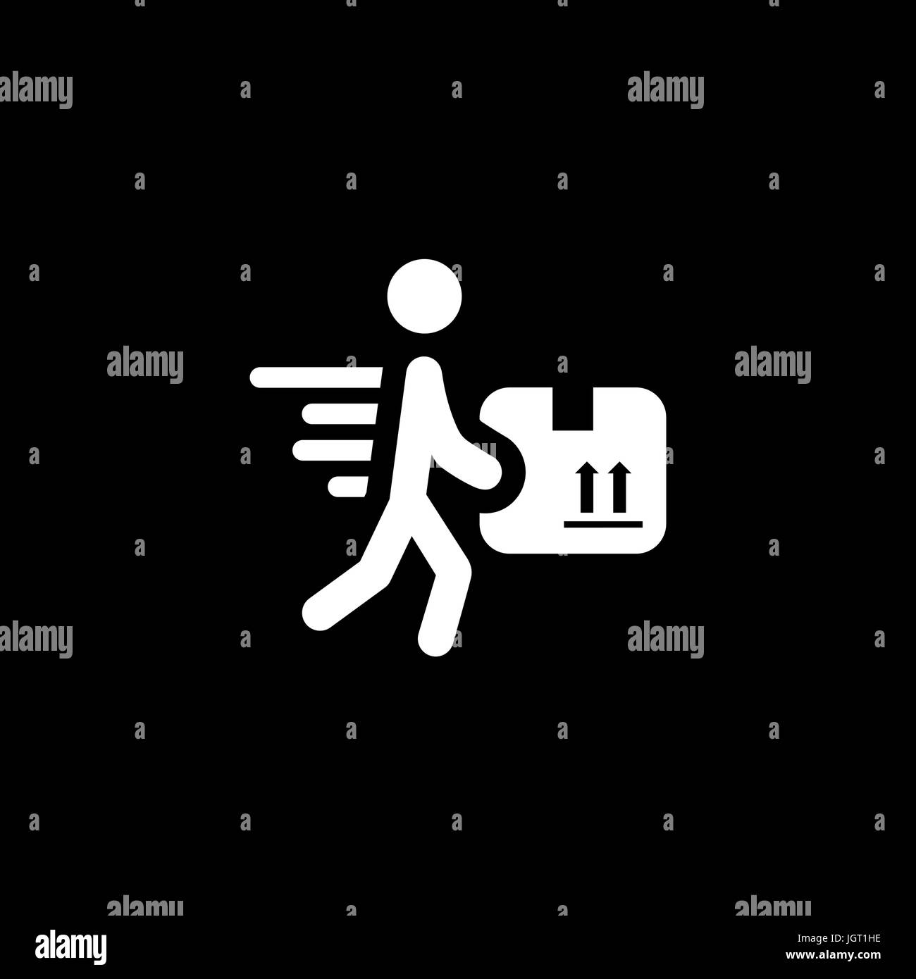 Schnelle Lieferung-Symbol. Flaches Design. Stock Vektor