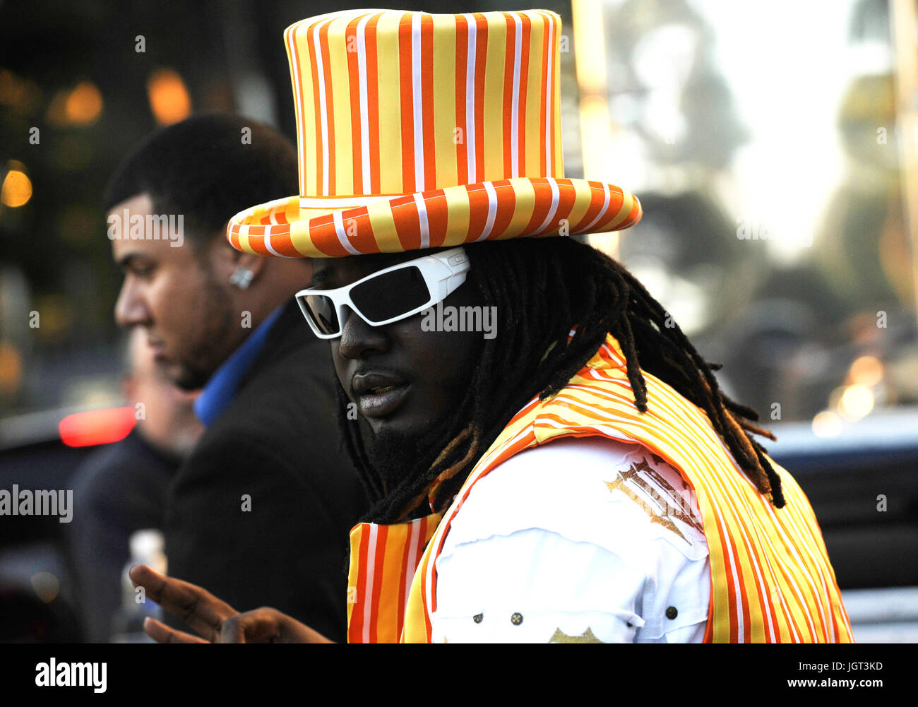 T-Pain kommt für BMI Urban Awards Wilshire Theatre Beverly Hills. Stockfoto