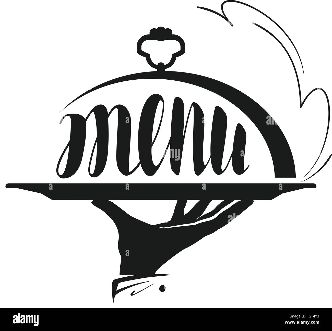 Food-Service, catering-Logo. Symbol für Design-Menü Restaurant oder Café. Vektor-illustration Stock Vektor