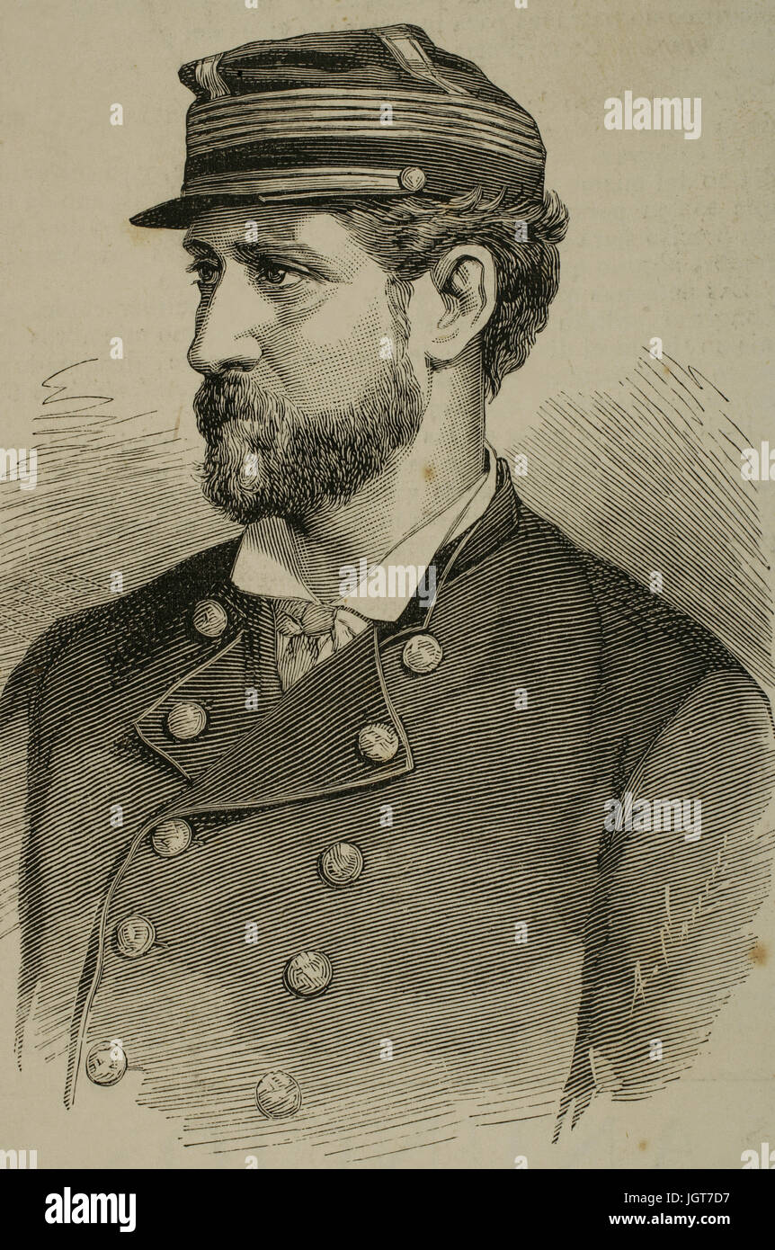 Jose Francisco Vergara Echevers (1833-1889). Chilenischer Politiker, Gründer von Vina del Mar-Gravur in die spanische und American Illustration, 1880. Stockfoto