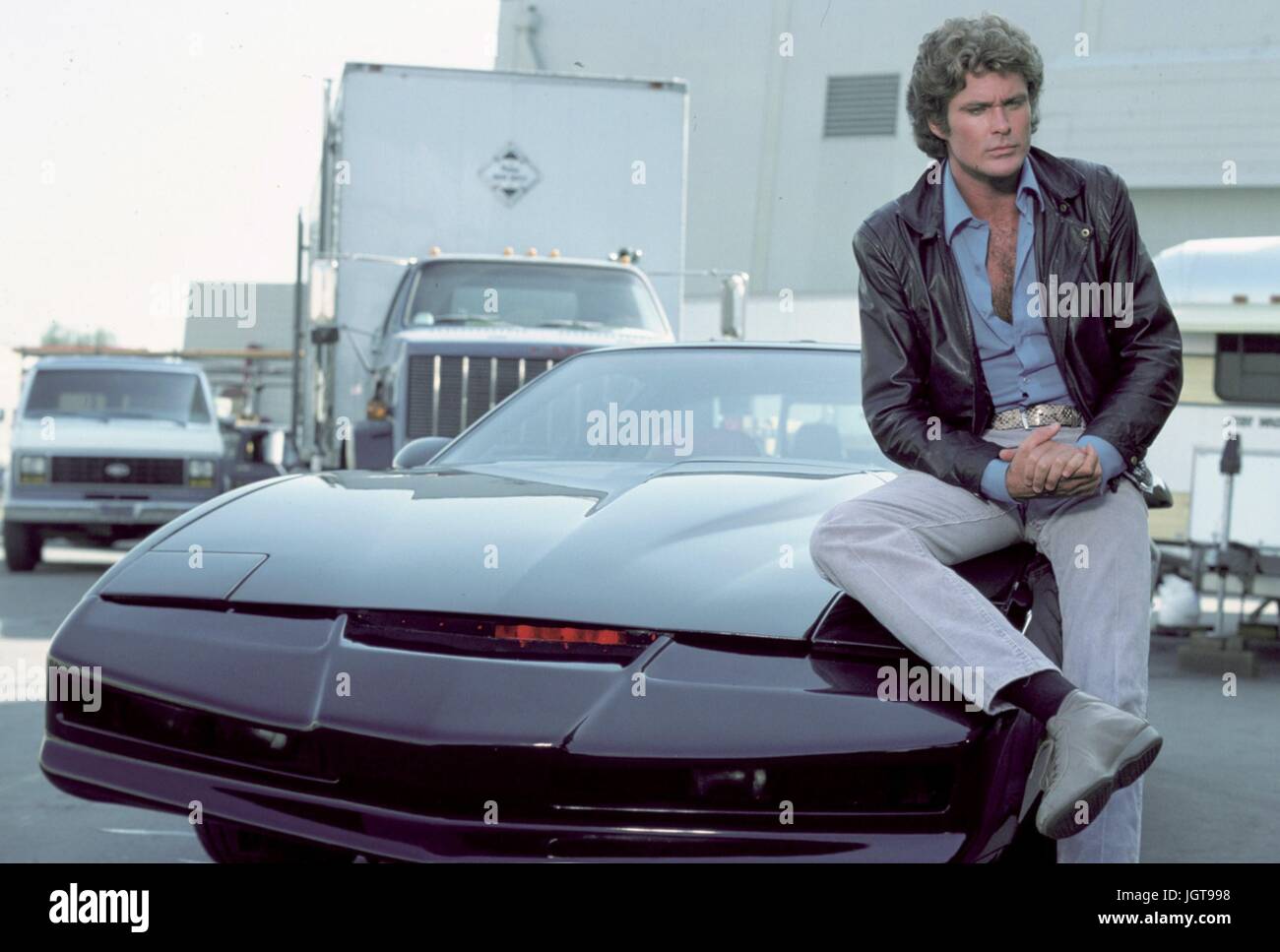 Knight-Rider-TV-Serie 1982-1986 USA erstellt von Glen A. Larson David Hasselhoff.  Es ist verboten, das Foto aus dem Kontext der Promotion des Films zu reproduzieren. Es muss die Filmgesellschaft und/oder der Fotograf von zugewiesen oder von autorisierten / erlaubt am Set von der Filmgesellschaft gutgeschrieben werden. Nur für redaktionelle Nutzung. Photo12 gewährt keine Persönlichkeitsrechte der Personen vertreten. Stockfoto