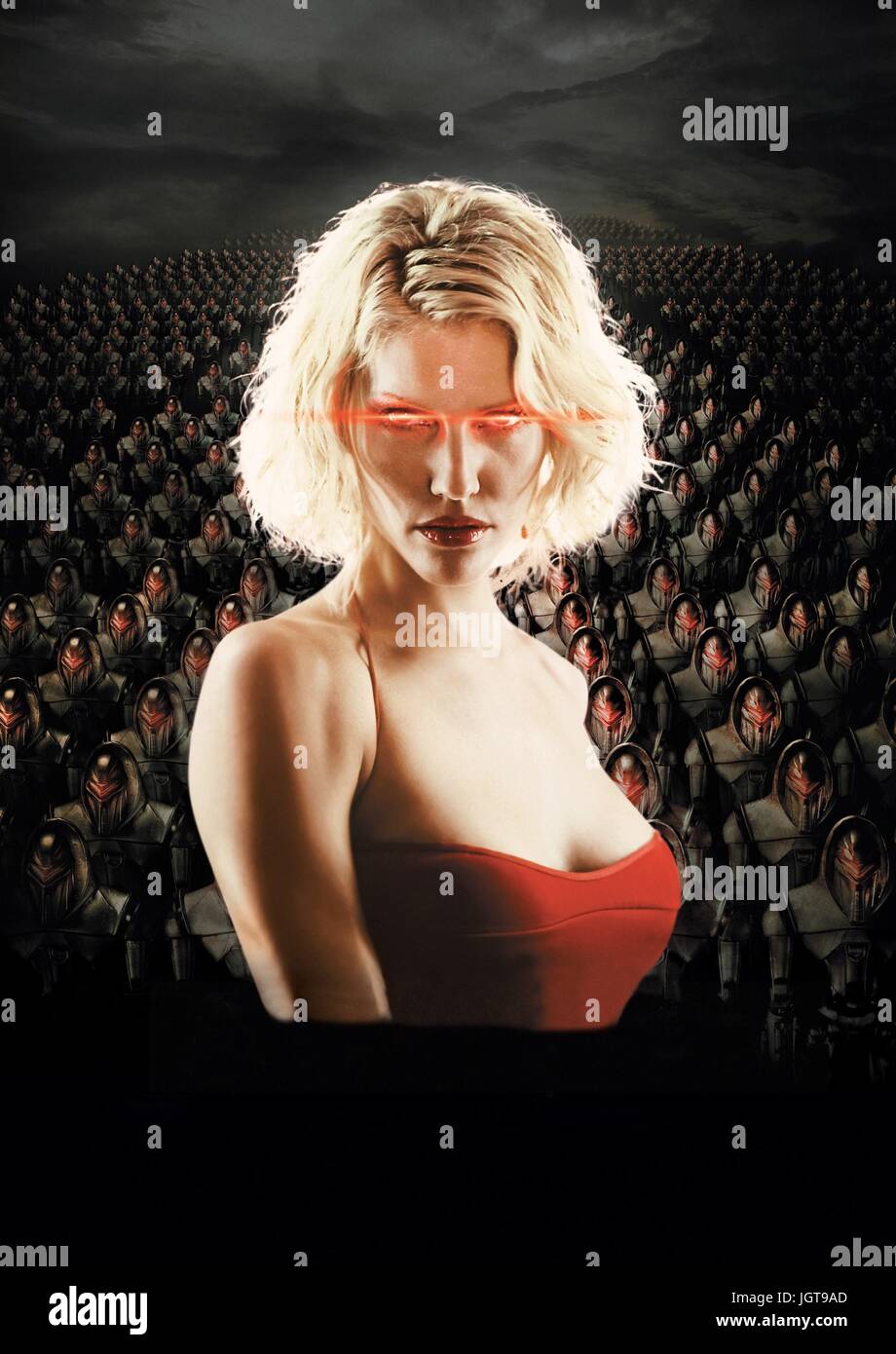 Battlestar Galactica TV-Serie 2004-2009 Vereinigte Staaten erstellt von Larson, Ronald D. Moore Tricia Helfer.  Es ist verboten, das Foto aus dem Kontext der Promotion des Films zu reproduzieren. Es muss die Filmgesellschaft und/oder der Fotograf von zugewiesen oder von autorisierten / erlaubt am Set von der Filmgesellschaft gutgeschrieben werden. Nur für redaktionelle Nutzung. Photo12 gewährt keine Persönlichkeitsrechte der Personen vertreten. Stockfoto