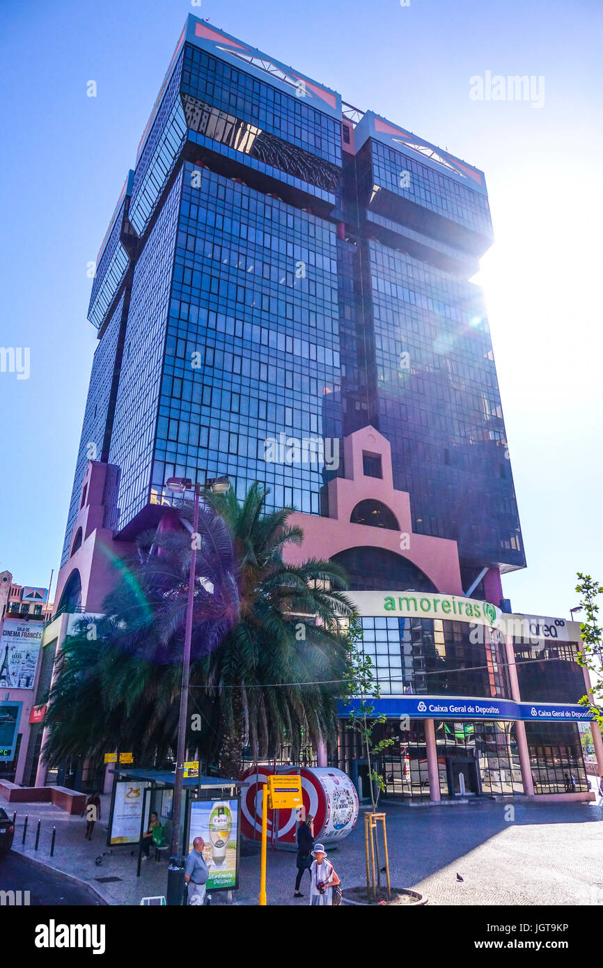 Amoreiras Shopping-Center in Lissabon Stockfoto