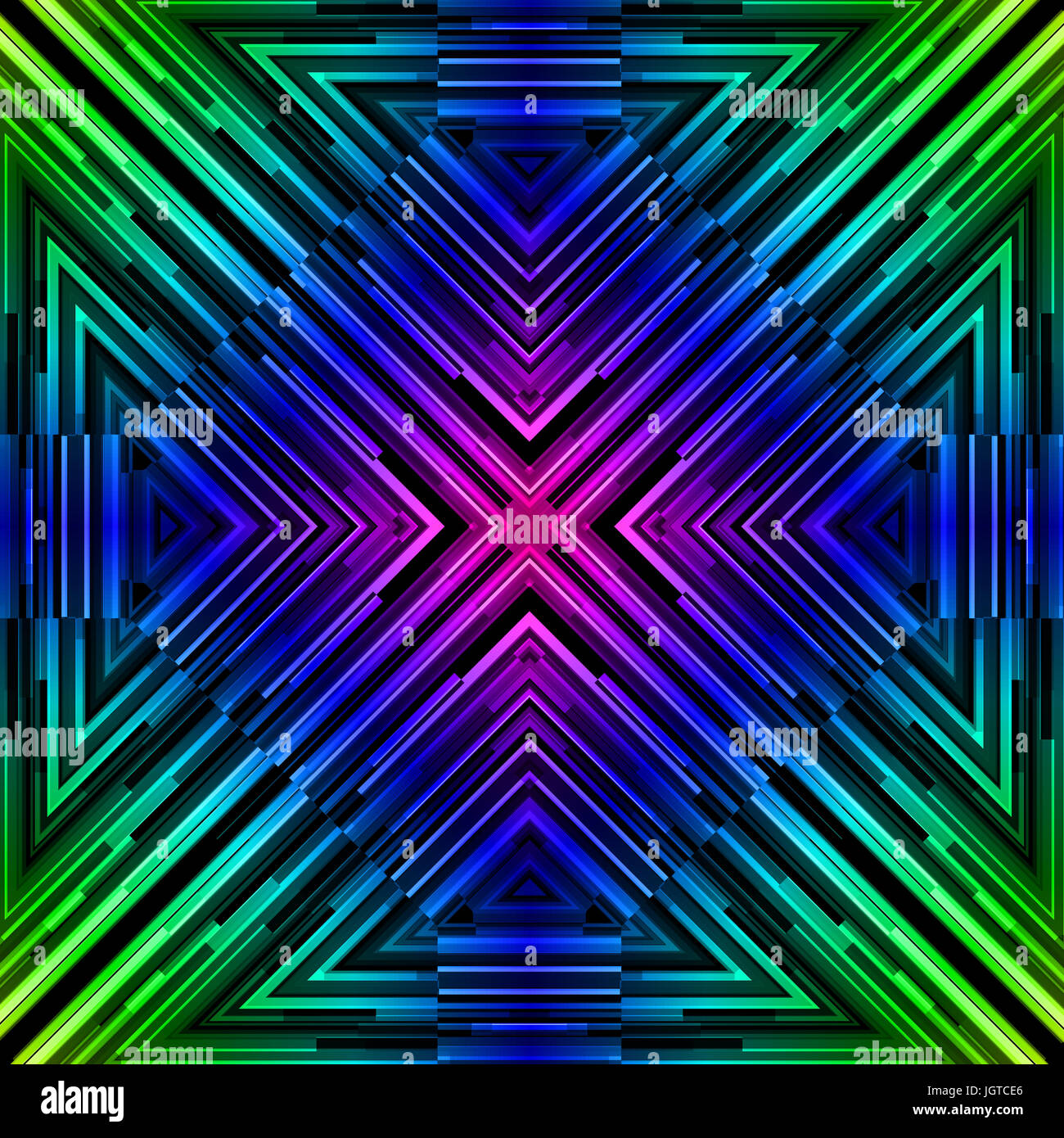 Abstrakte Linien. Verlaufsfarben Linien bilden ein abstraktes Mandala, 5000 x 5000 Auflösung. Stockfoto