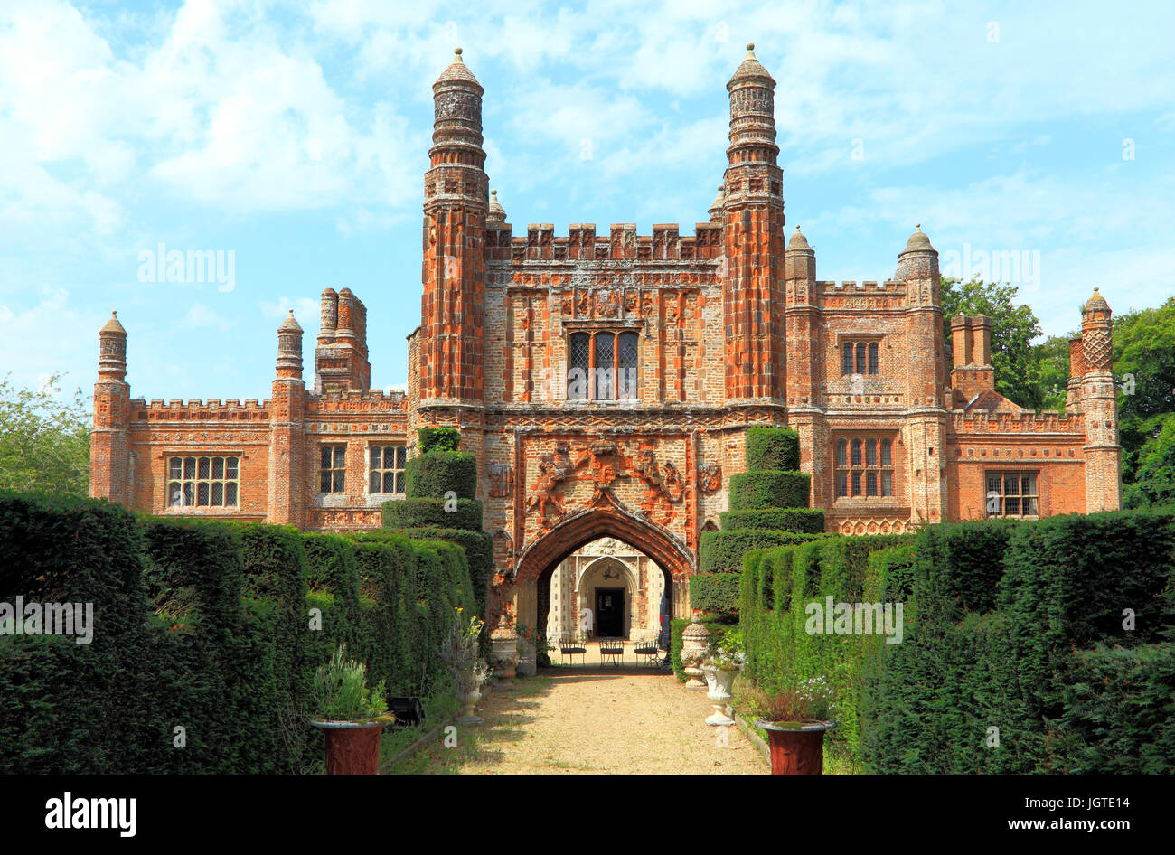 East Barsham Manor, Torhaus, Tudor Manor House, Norfolk, England, UK Stockfoto