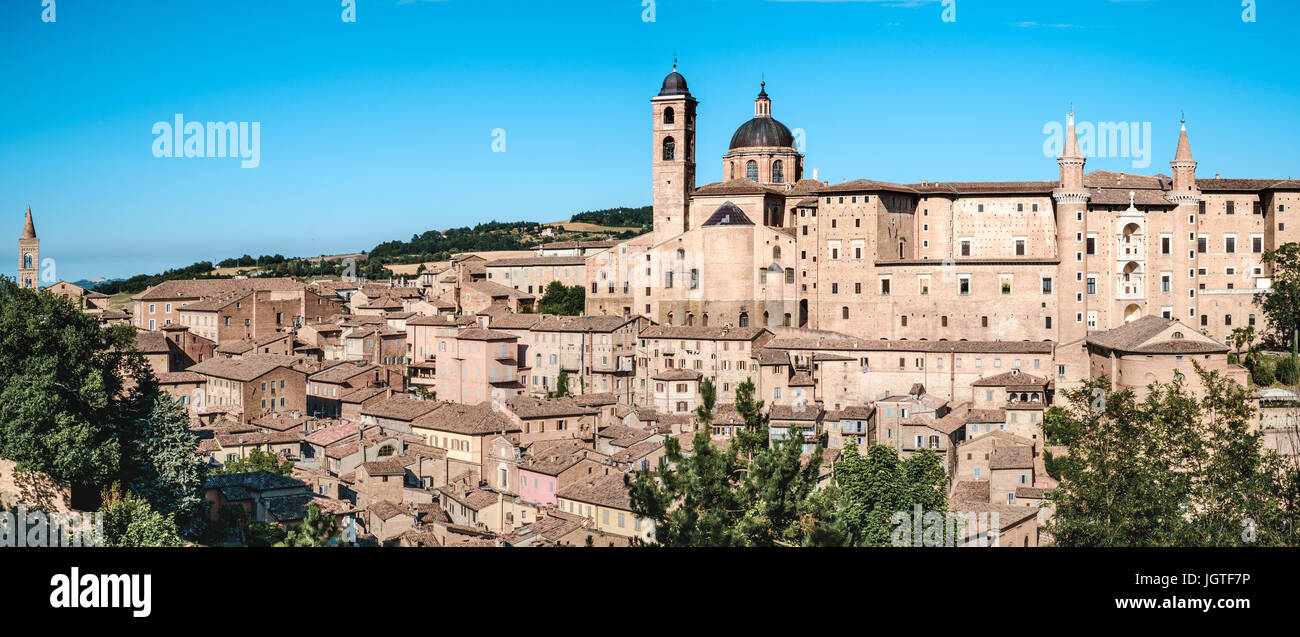 Urbino, Marken Italien. Panorama-Blick Stockfoto