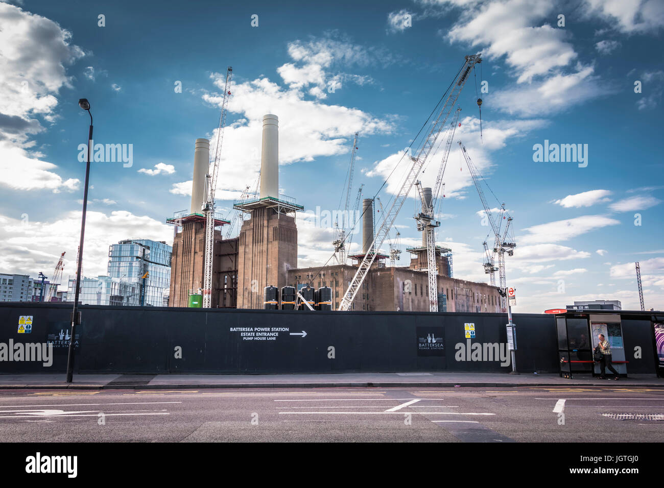 Die Battersea Power Station Neubaugebiet im Bau Stockfoto