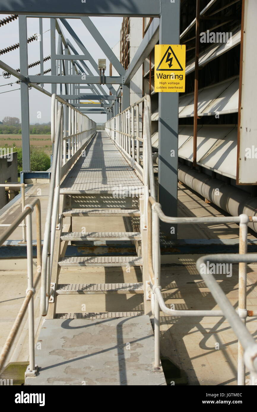 Industrielle Gehweg, Arbeitsbühne Stockfoto