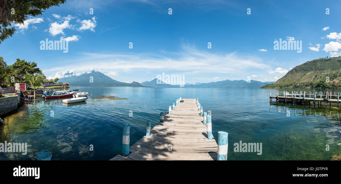 Blick auf Lago de Atitlan-See, Guatemala Stockfoto Blick auf Lago de Atitlan-See, Guatemala Stockfoto