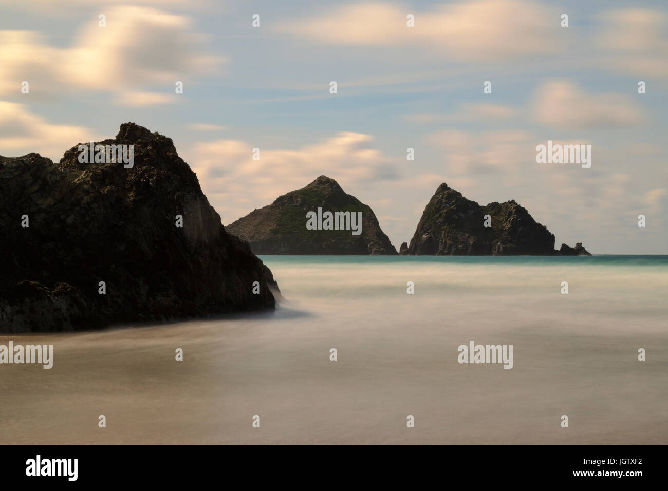 Carters Rocks off Holywell Bay Cornwall Stockfoto