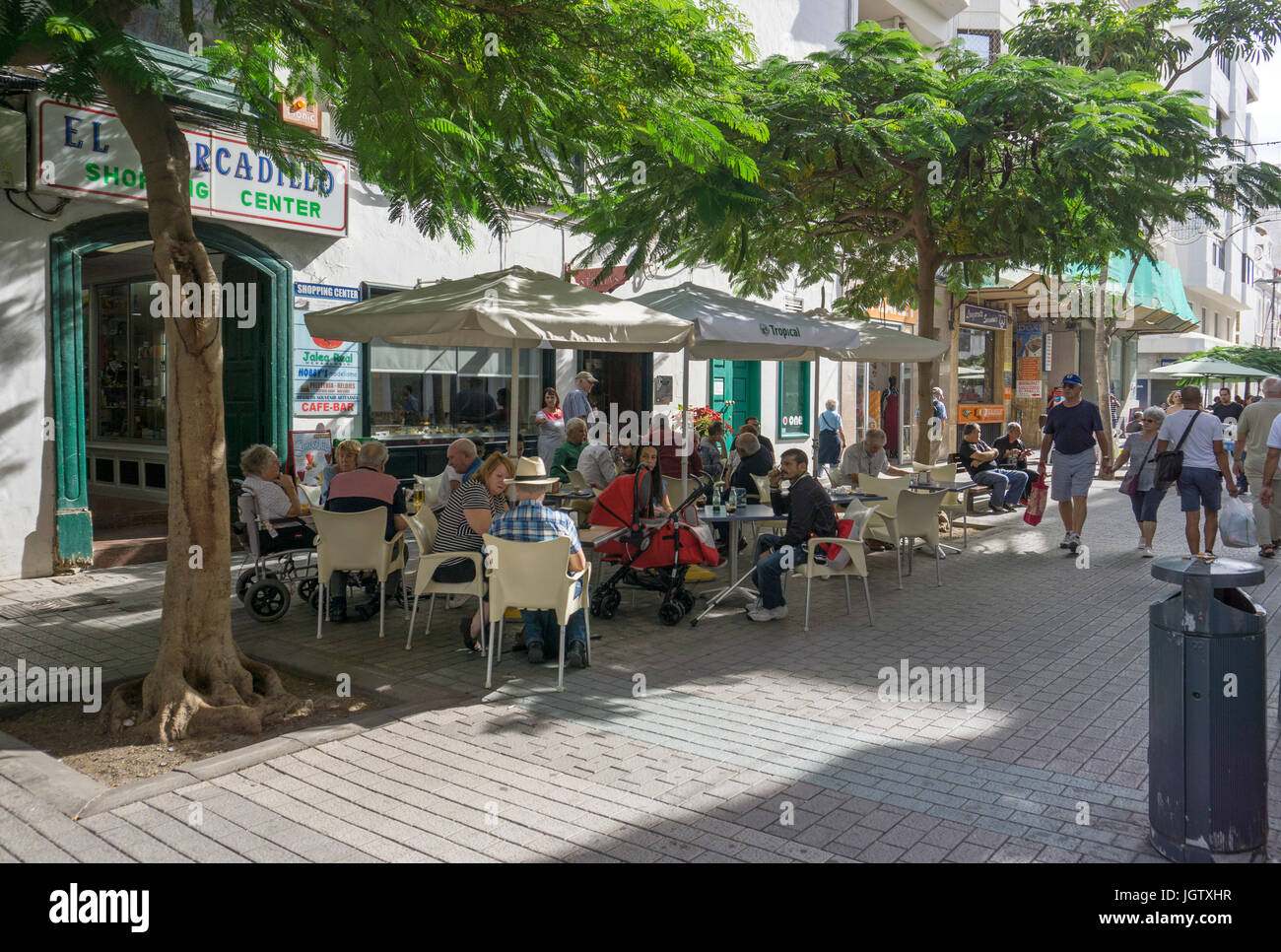 Gastronomie im Zentrum von Arrecife, Lanzarote, Kanarische Inseln, Spanien, Europa Stockfoto
