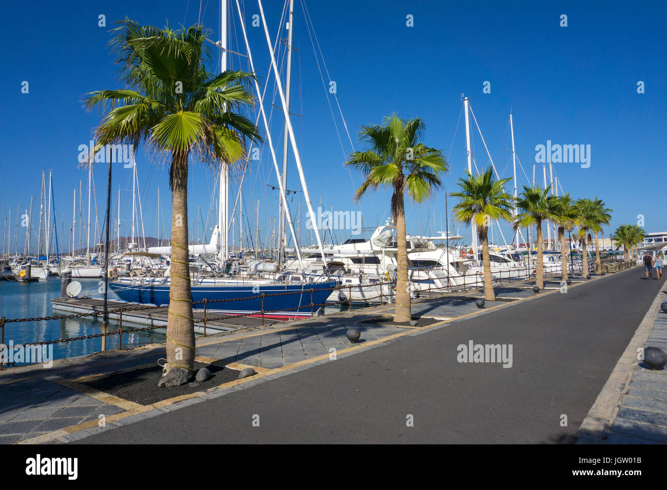 Marina Rubicon in Playa Blanca, Lanzarote, Kanarische Inseln, Spanien, Europa Stockfoto