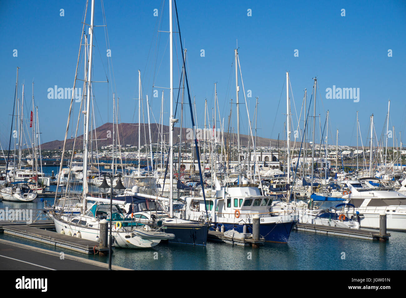 Marina Rubicon in Playa Blanca, Lanzarote, Kanarische Inseln, Spanien, Europa Stockfoto