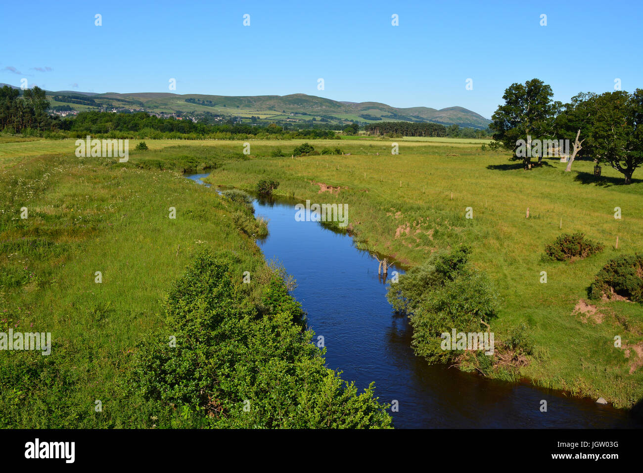 Fluss bis zu Weetwood Stockfoto