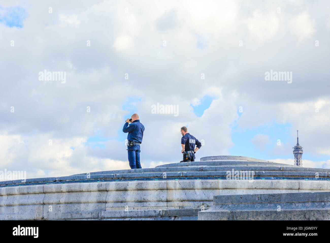 Compagnies Republicaines de Securite CRS Stockfoto