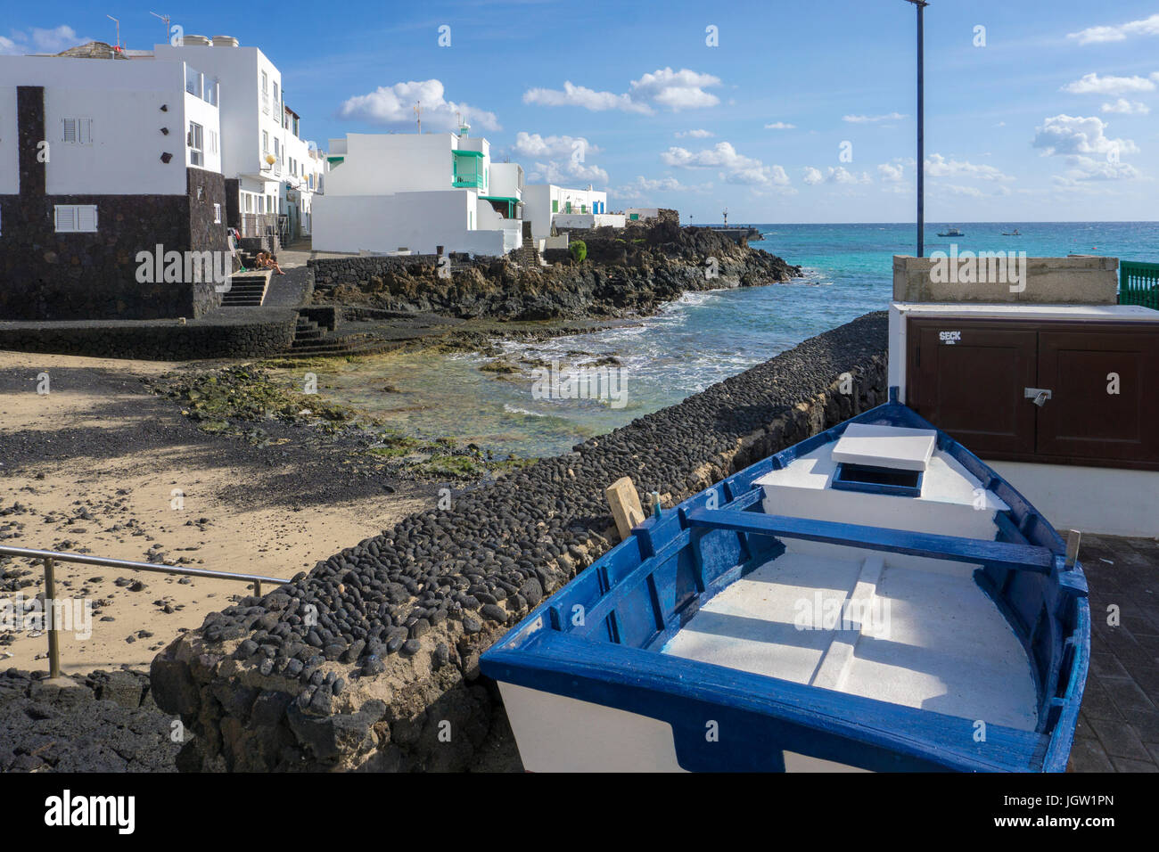 Punta Mujeres, Fischerdorf im Norden der Insel Lanzarote, Kanarische Inseln, Spanien, Europa Stockfoto
