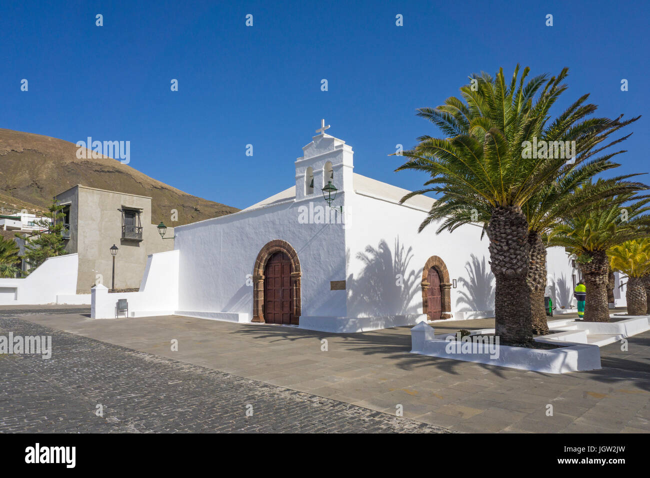 Ermita de San Marcial de Rubicon, Kirche in Lanzarote, Lanzarote, Kanarische Inseln, Spanien, Europa Stockfoto