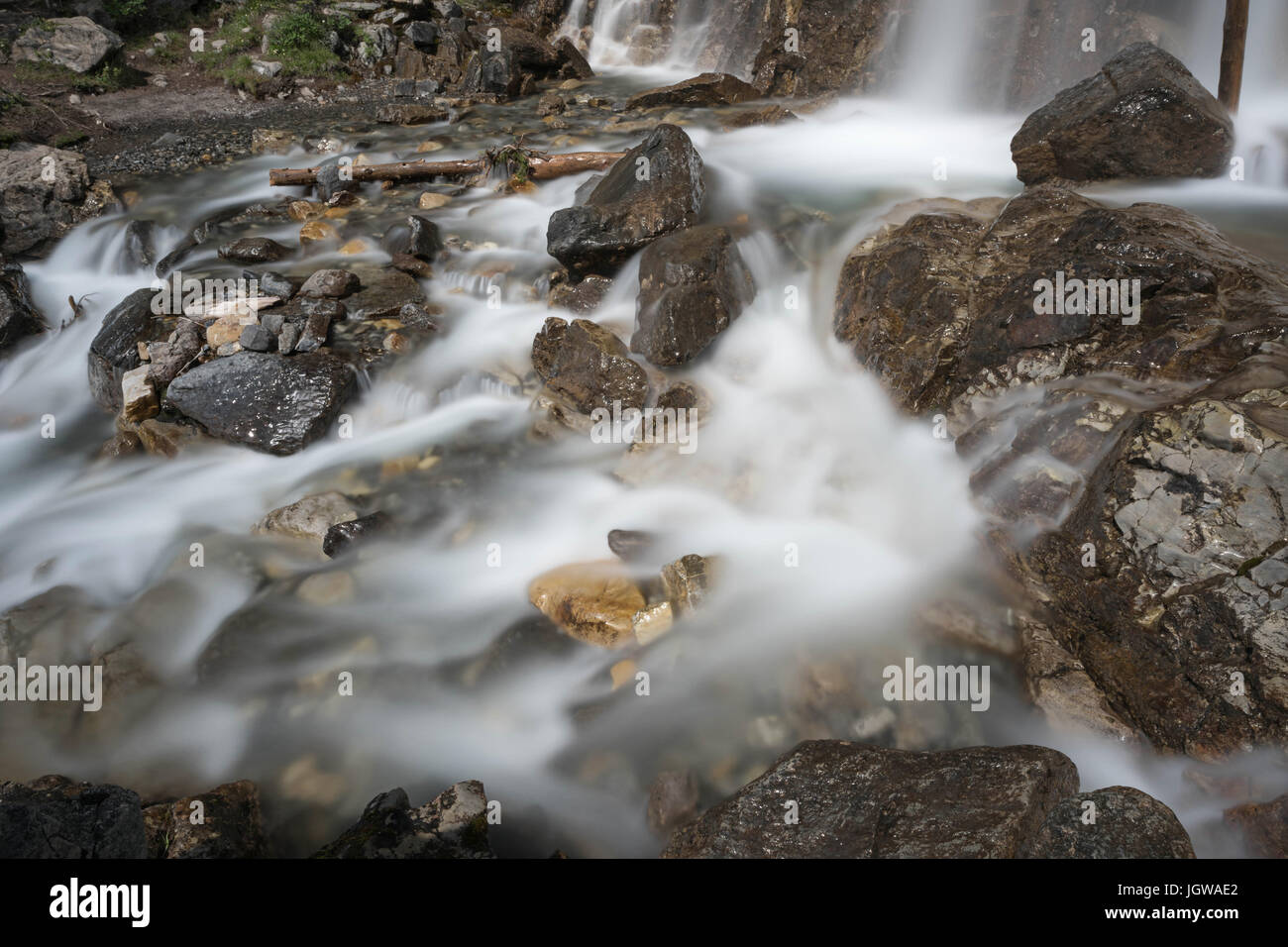 Tangle Creek Falls, Jasper Nationalpark, Kanada Stockfoto