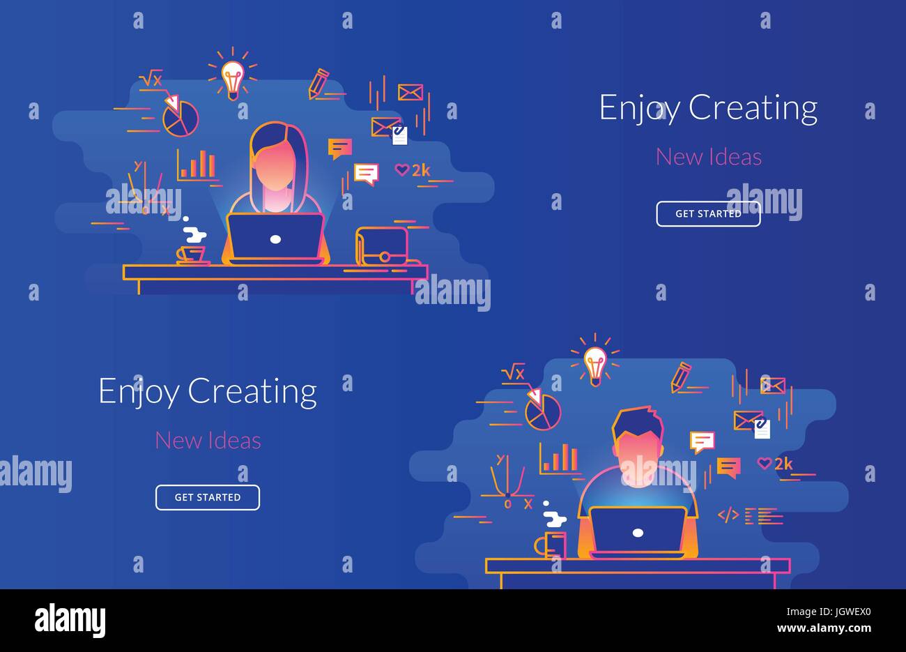 Frau mit laptop Stock Vektor