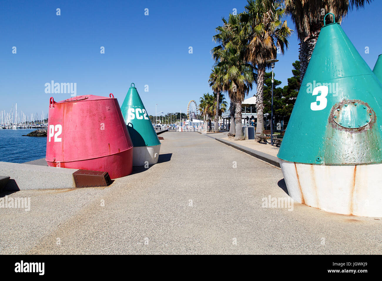 Geelong Waterfront - Promenade Stockfoto