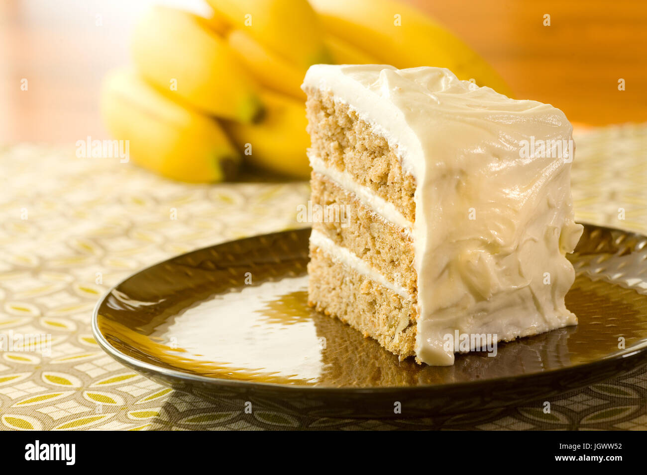 Bananen-Kuchen Stockfoto