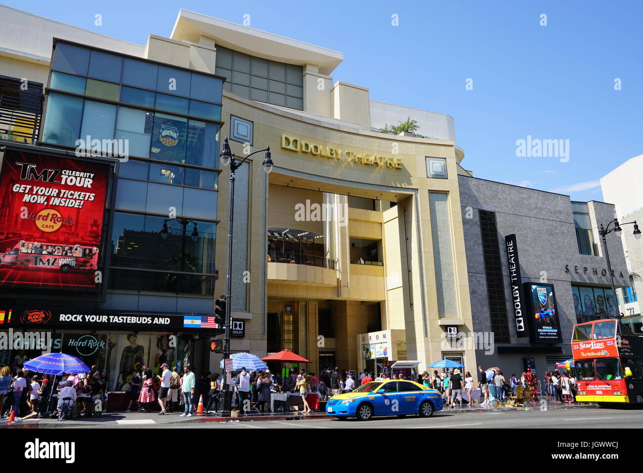 Dolby Theater auf dem Hollywood Boulevard und Highland Avenue Stockfoto