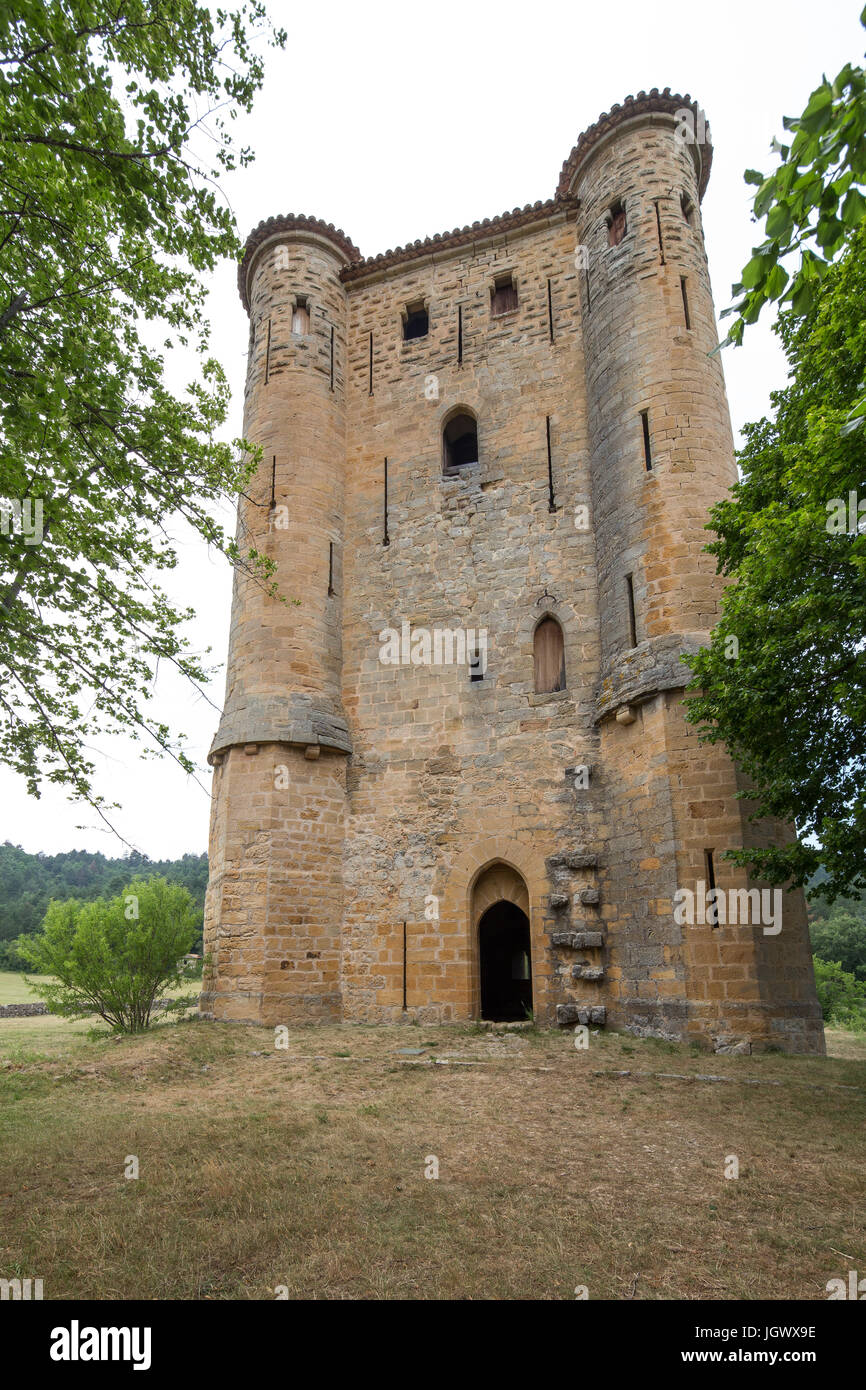 Schloss d'Arque, Aude, Frankreich, Stockfoto