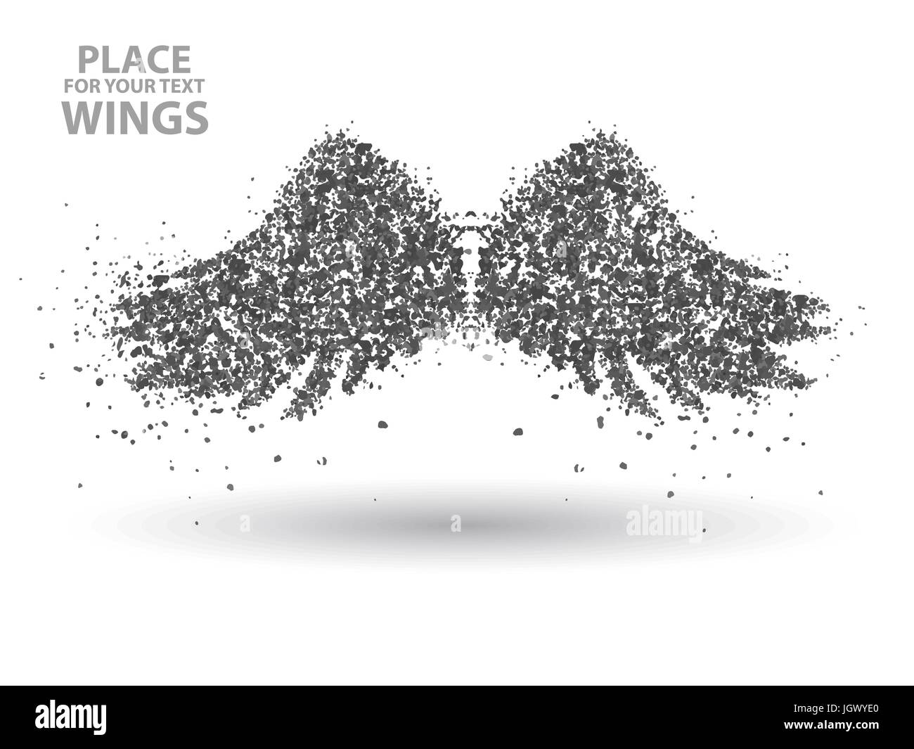 Partikel der Flügel, volle unternehmungslustige über Bedeutung-Vektor-Illustration. Stock Vektor
