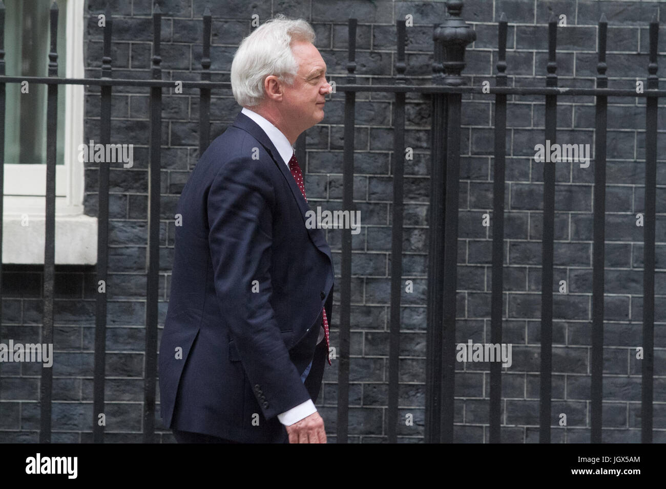 London, UK. 11. Juli 2017. Der Rt Hon David Davis MP Secretary Of State für den Ausstieg der Europäischen Union verlassen Downing Street Credit: Amer Ghazzal/Alamy Live-Nachrichten Stockfoto