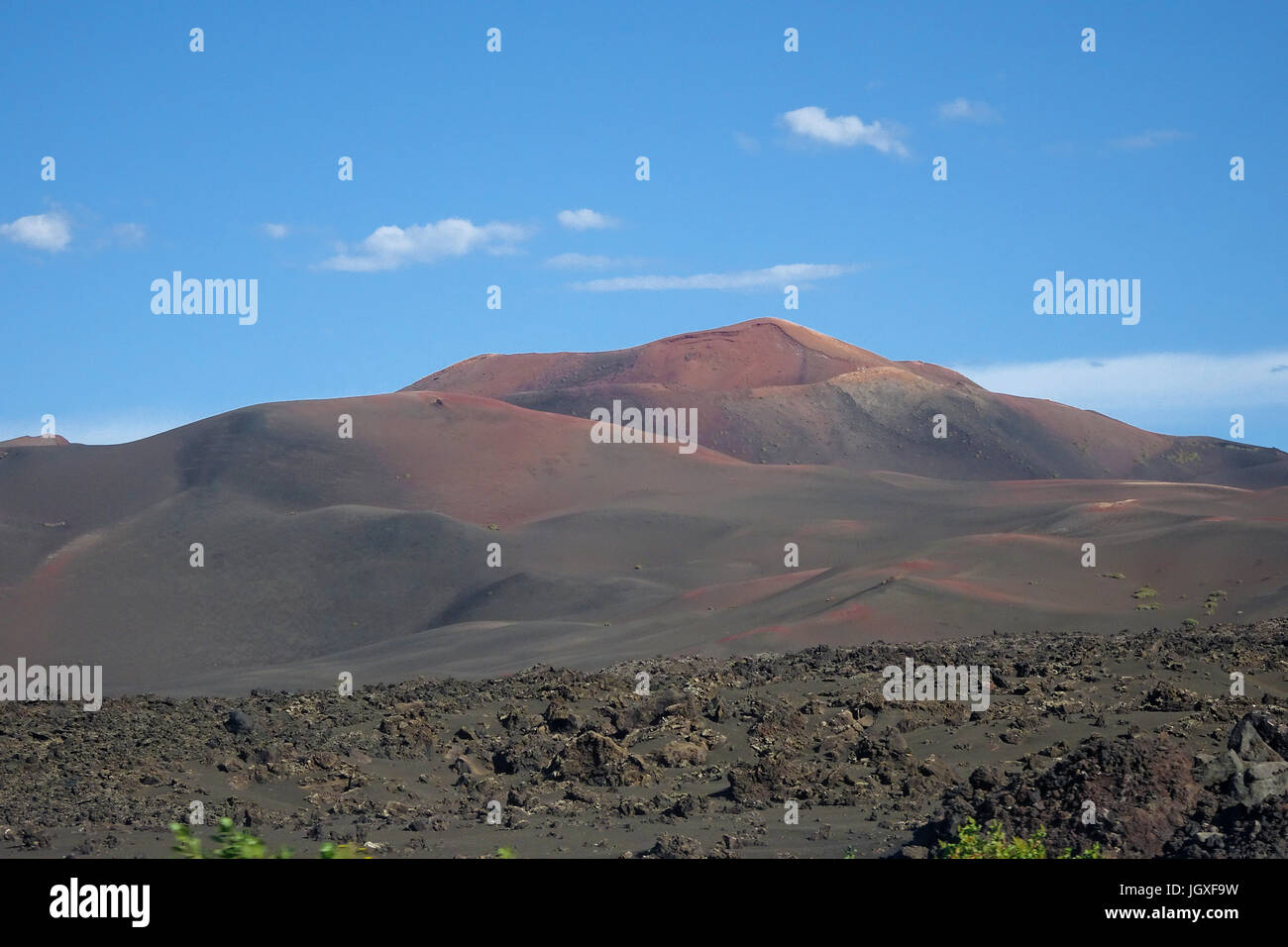Sterben, Feuerberge Montanas del Fuego Nationalpark Timanfaya, Lanzarote, Kanarische Inseln, Europa | Feuerbergen Montanas del Fuego, Nationalpark-Ti Stockfoto
