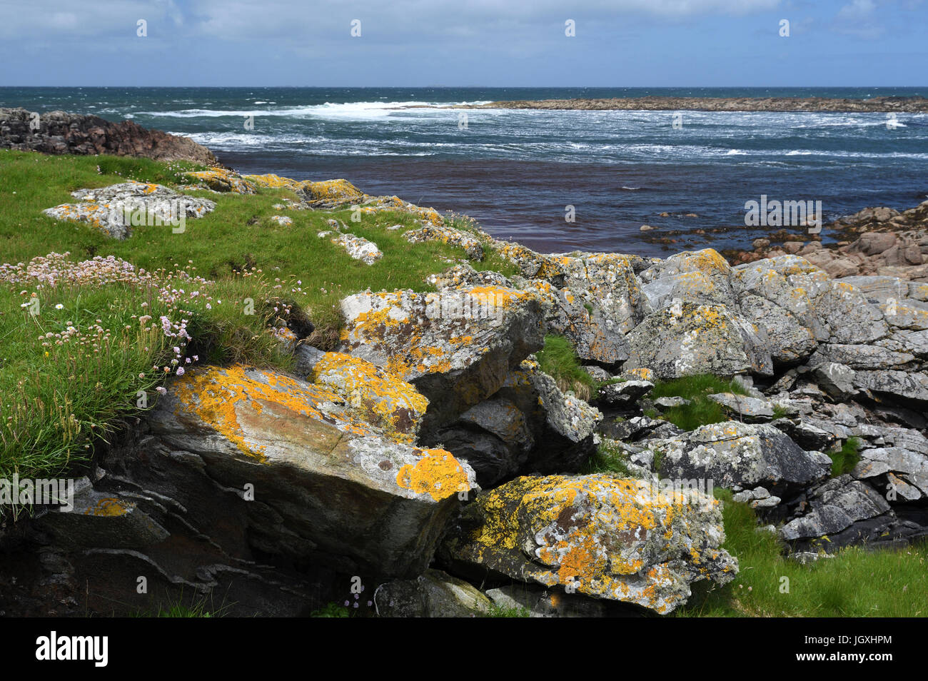 Balranald Bucht, Atlantik, North Uist, Schottland Stockfoto