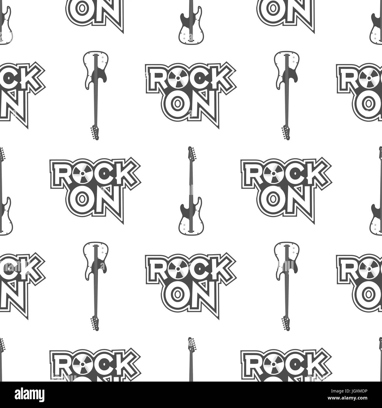 Rock Gitarre Nahtlose Hintergrund Musik Vintage Musterdesign Mit Retro Gitarre Typografie Zeichen Aktie Vector Isoliert Auf Weiss Stock Vektorgrafik Alamy