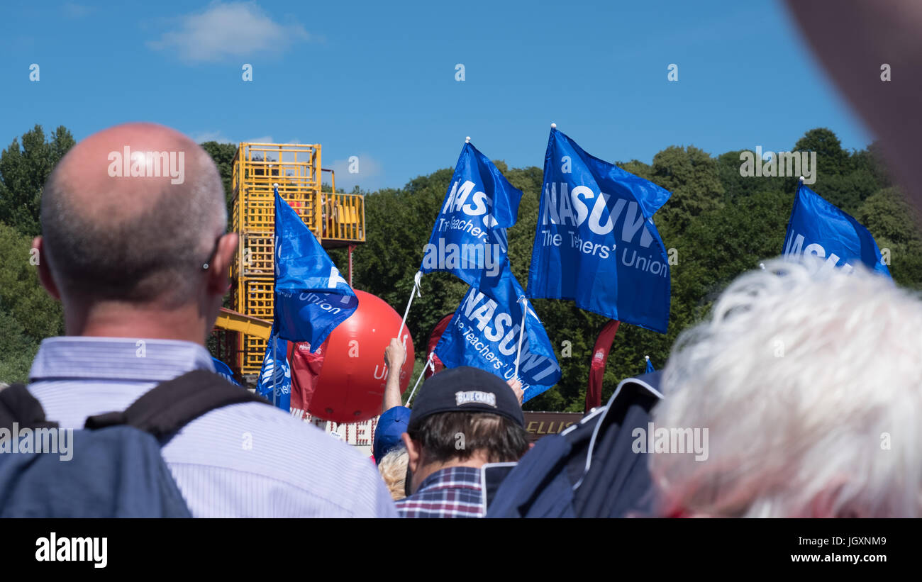 NASUWT Angela Rayner in Durham anhören Stockfoto