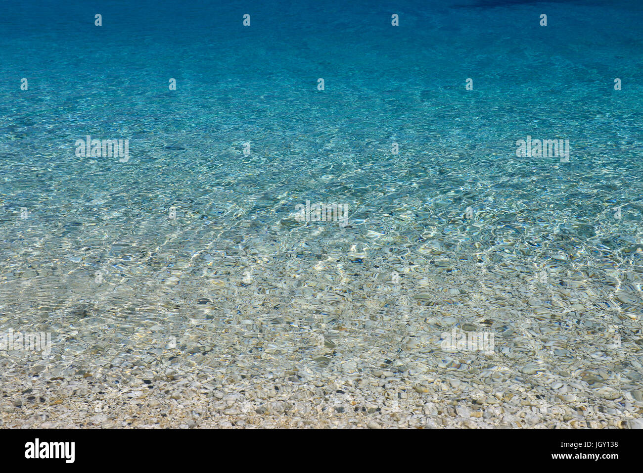 blaues Meer-Wasser-Hintergrund Stockfoto