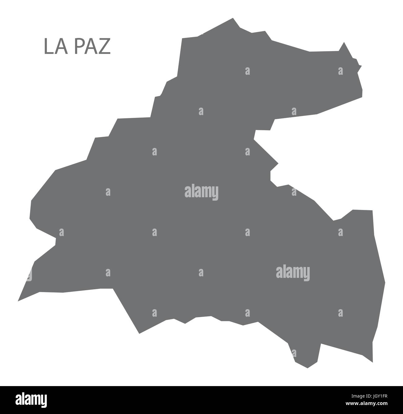La Paz Honduras Karte grau Abbildung silhouette Stock Vektor