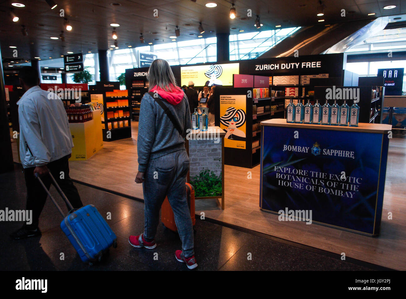 Gesamtansicht des Flughafen Zürich (Schweiz) Stockfoto