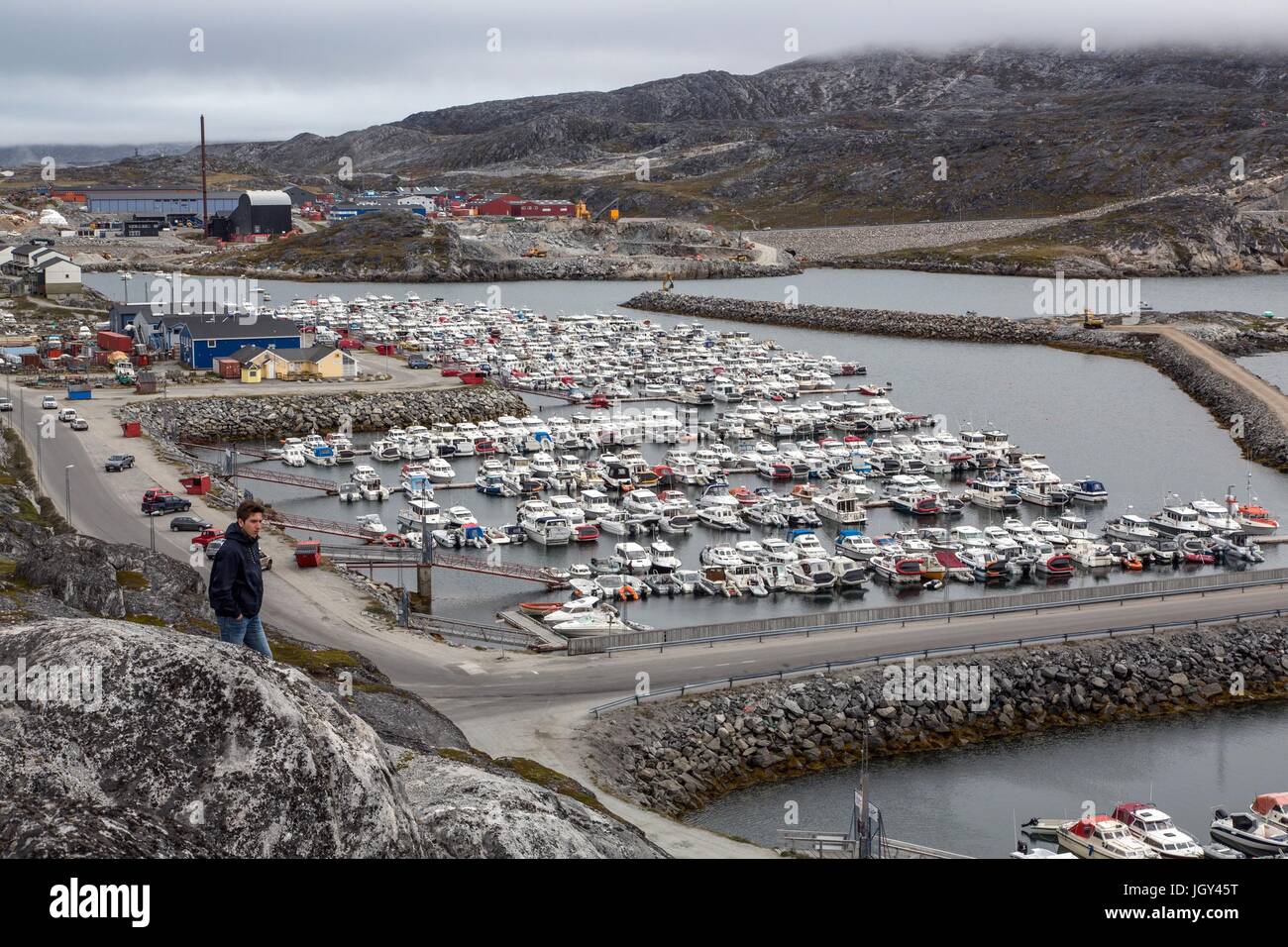 KREUZFAHRT IN GRÖNLAND, DÄNEMARK Stockfoto