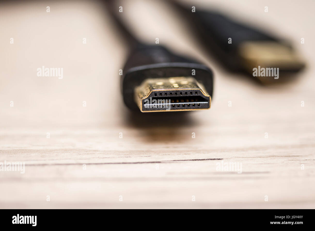 Nahaufnahme Schuss ein HDMI-Kabel High Definition Multimedia Interface Stockfoto