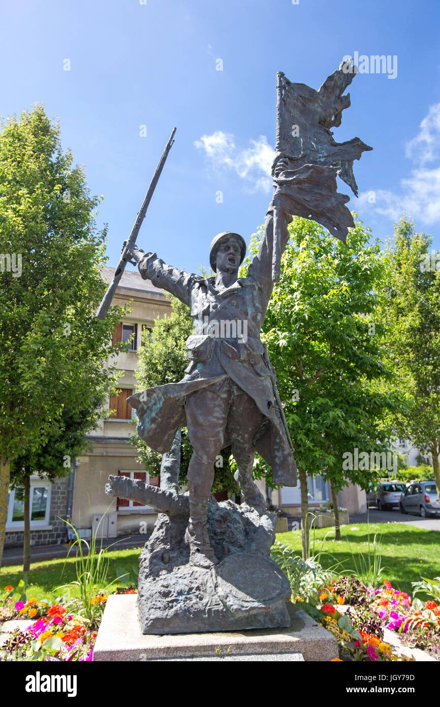 Frankreich, Région Normandie (Ancienne Basse Normandie), Manche, Saint-Lô, Capitale des Ruines, Monument Aux Morts Foto Gilles Targat Stockfoto