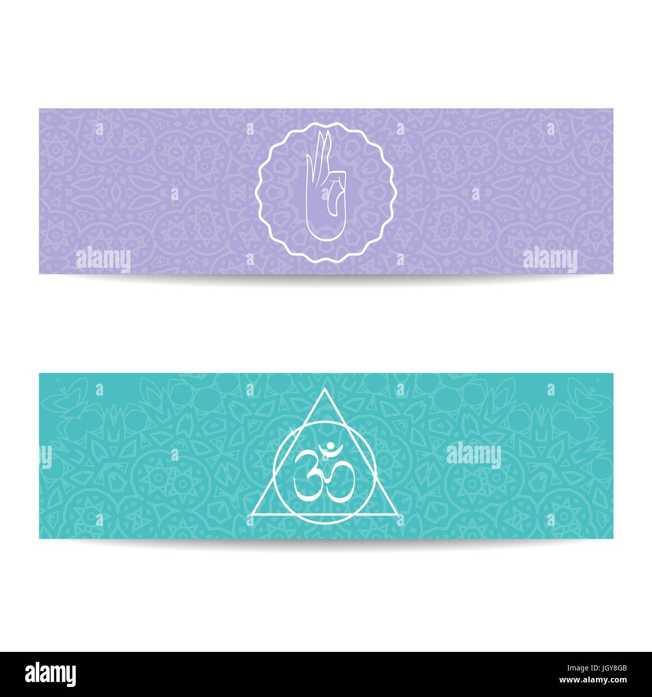 Yoga-Klasse und Studio-Vorlage-banner Stock Vektor